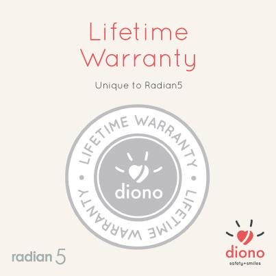 Diono Radian 5 : Lifetime Warranty