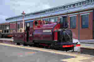 160 year old steam locomotive ‘Palmerston’ is seen at Aberystwyth station in August 2024. Photo: Andrew Simmonds